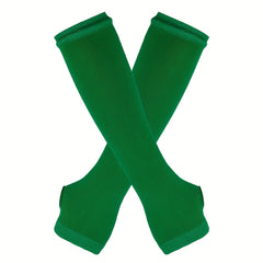 Y2K Knitted Fingerless Gloves Long Sleeves