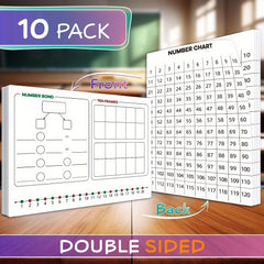 AMIBOX Number Bonds Board Sheets - Dry Erase Math Manipulative