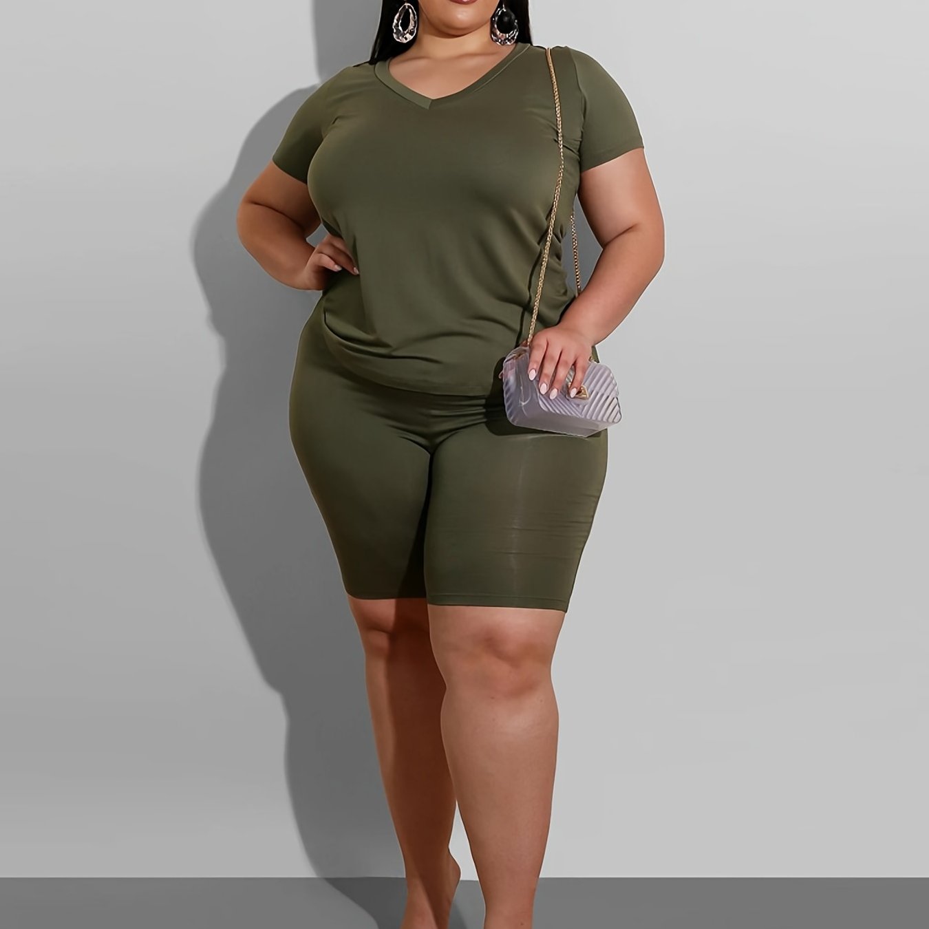  Short Sleeve Tee & Biker Shorts Set
