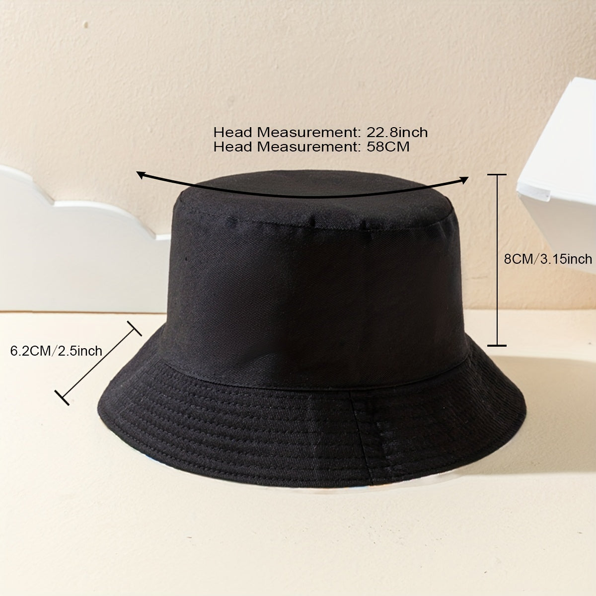 Coconut Tree Print Reversible Bucket Hat Lightweight Foldable Cap