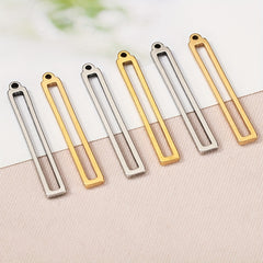 10pcs Stainless Steel Gold/Silver Rectangular Frame Pen