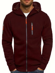 Men's Casual Hooded Jacket Full Zip
