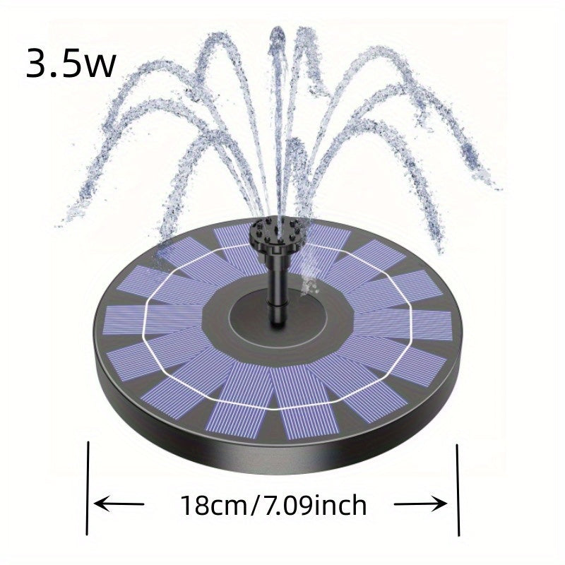 Solar Fountain Pump 6 Nozzles for Bird Bath Ponds Garden Swimming Pool Fish Tank