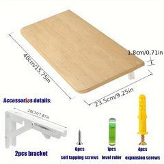 Wall Mounted Folding Table 18mm Thick Solid Wood Layer Board