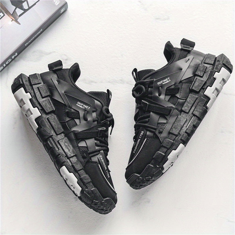 Men's Chunky Sneakers Elevator Shoes Wear-resistant Lace Up