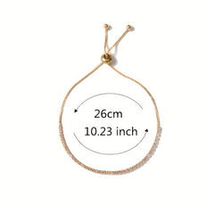 Crystal Tennis Adjustable Bracelet