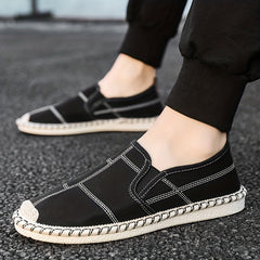 Men's Breathable Slip On Canvas Shoes Casual Flats For Walking