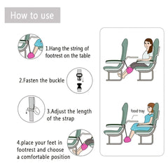 Airplane Footrest Portable Adjustable Strap Lightweight Leg Rest