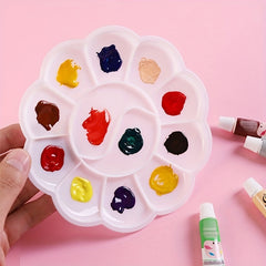 Eco-Friendly Plastic Reusable Painting Palette for Various Paint Types