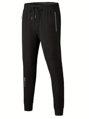 Breathable Men's Joggers with Zipper Pocket for Summer