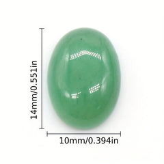 Natural Crystal Oval Ring Face DIY Inlaid Stone Jewelry