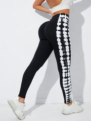 Tie Dye Butt Lifting Yoga Leggings High Waist Slim Fit Activewear