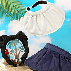 Solid Visor Hat Women Wide Brim Foldable Headband Summer UV Pro