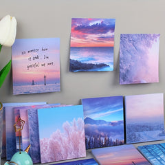 Maiden Heart Sticky Notes 50 Pages Landscape Style Notepad