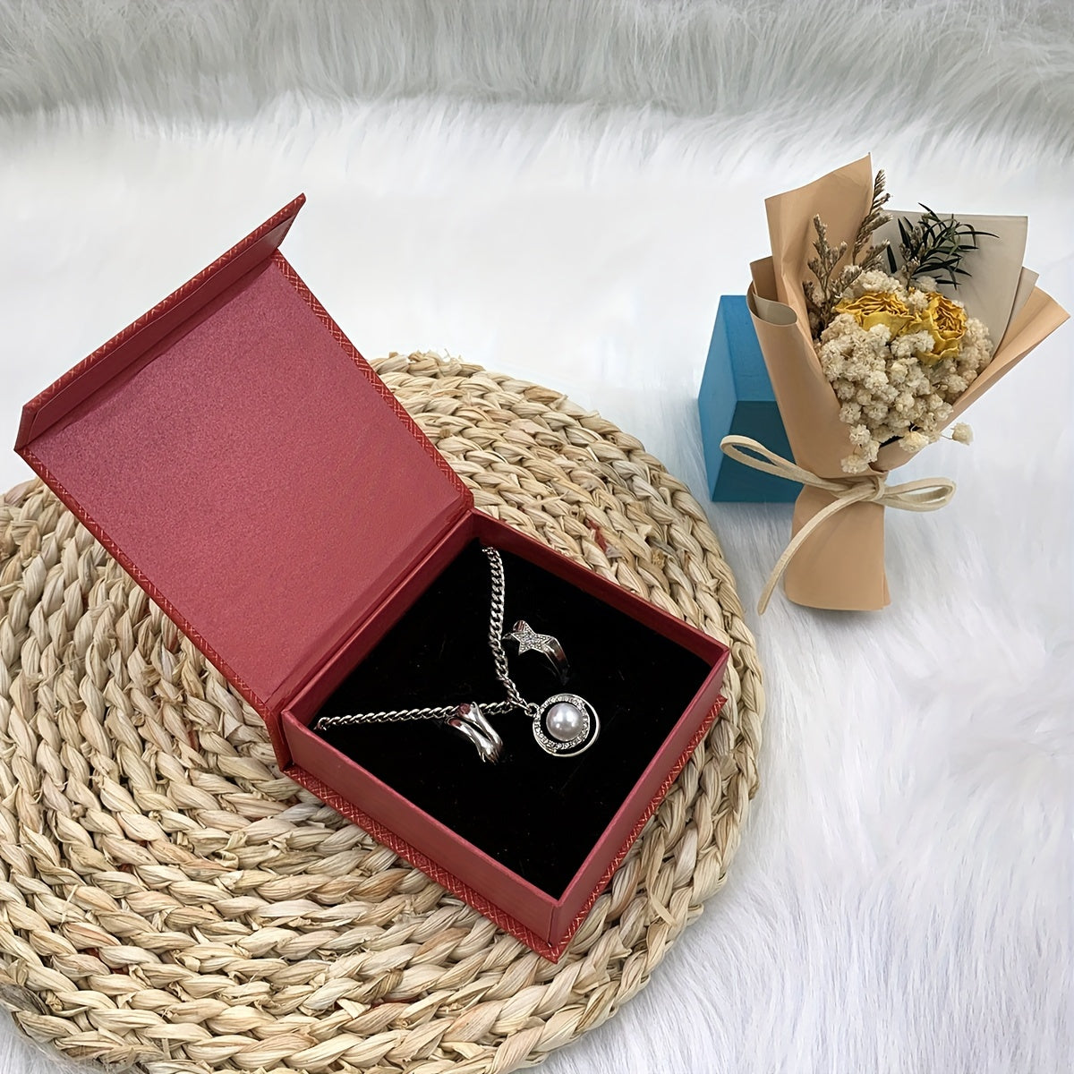 Magnet Flip Box Jewelry Earrings Necklace Ring Bracelet Box Packaging
