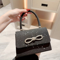 Rhinestone Glitter Chain Handbag Bling Clutch Purse Cocktail Evening Bag