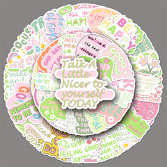 50pcs Inspirational Vinyl Stickers for Laptops Phones