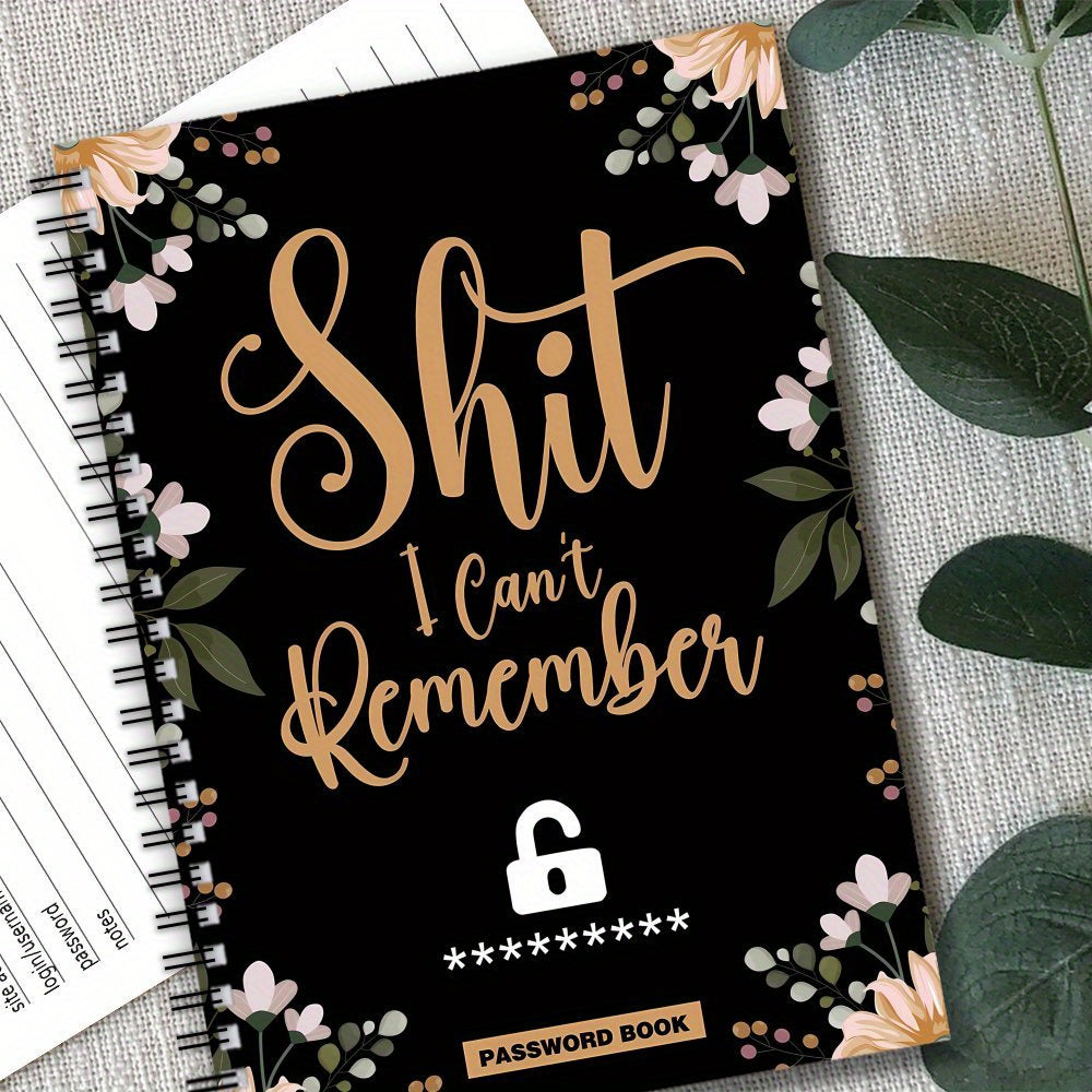 Humorous Floral Password Notebook 1pc