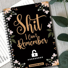 Humorous Floral Password Notebook 1pc