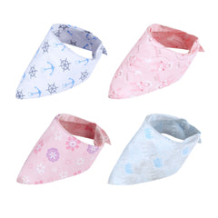 6 Months Baby Teething Triangle Cotton Bib Soft And Eco Friendly Printed