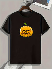 Halloween Pumpkin Print Men's Graphic T-shirt