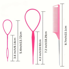 2000pcs Hair Accessories Tool Set for Girls with Rattail Comb & Rubber Bands