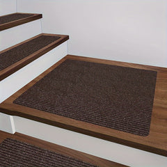 Durable Indoor Door Mat Self-adhesive Stair Floor Mat Carpet Non-slip Absorbent