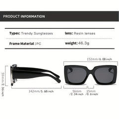 Oversized Square Sunglasses UV400 Anti Glare Men Women Casual Driving Beach