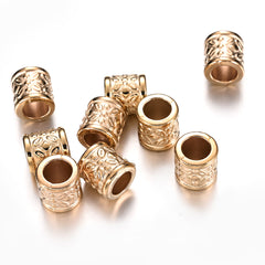 30pcs 9mm Geometric Print Plastic CCB Beads Big Hole Spacer Beads