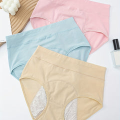 3pcs Period Panties Full Coverage Anti Leak Women's Underwear