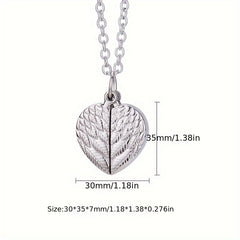 Custom Angel Wings Heart Necklace Small Box Pendant
