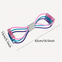 Yoga 8-Char Stretch Puller Elastic Resistance Rope For Chest Expansion