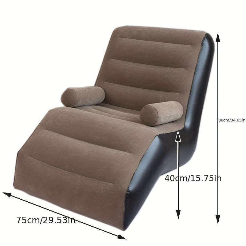 Plush Inflatable Deck Chair Lounger Sofa