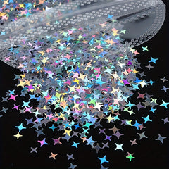 Holographic Star Glitter Flakes Resin Fillers Nail Art