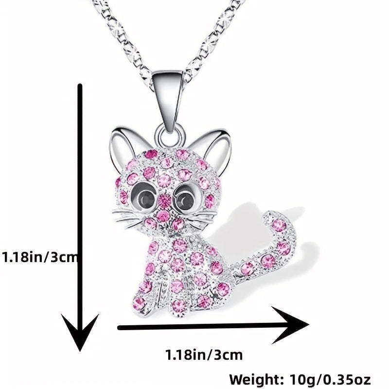 Cartoon Cat Pendant Necklace Decorative Accessories Holiday Gift