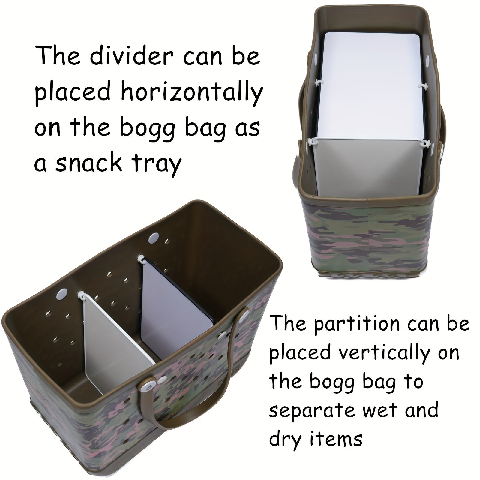 Beach Bag Divider Reusable Plastic Divider For Travel Tote Handbag