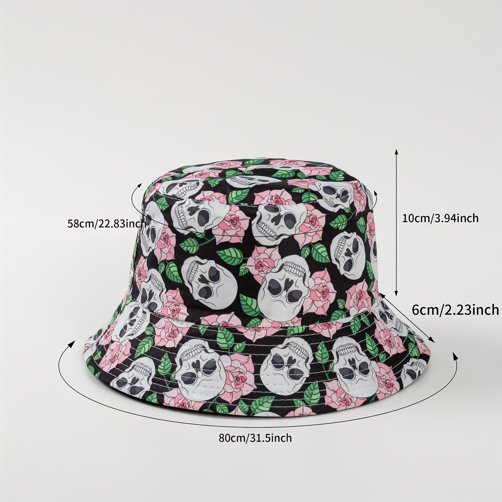 Stylish Print Bucket Hat Sunscreen Basin Hat Street Hip Hop