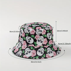 Stylish Print Bucket Hat Sunscreen Basin Hat Street Hip Hop