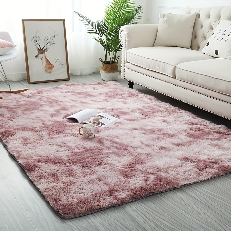 Tie Dye Plush Fabric Floor Mat Area Rug Carpet - Home Decor