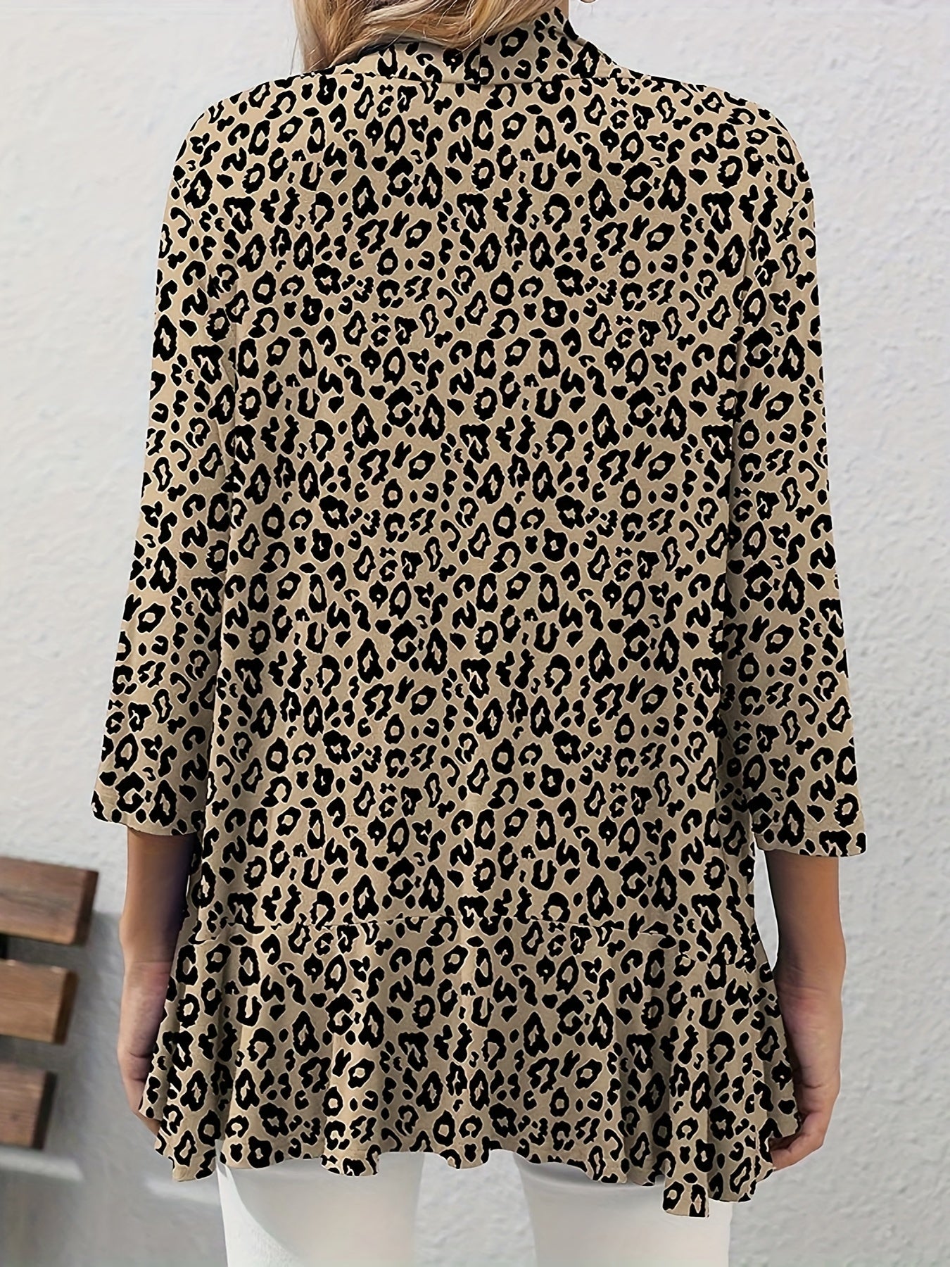  Boho Paisley Print Open Front Cardigan