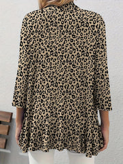  Boho Paisley Print Open Front Cardigan