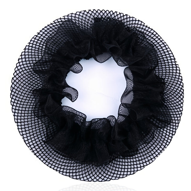 2pcs Nylon Mesh Stretchy Ballet Bun Hair Covers Hairnet for Women Girls