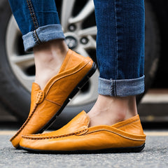 Men's Stitched Loafer Shoes Lightweight Slip-On Moccasins