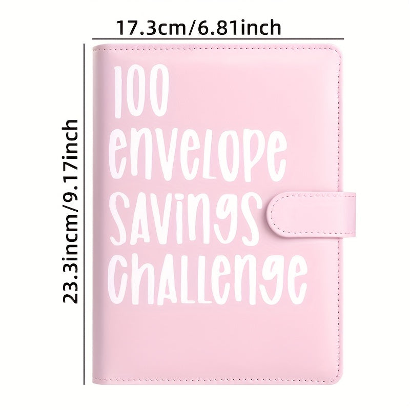 100 Envelopes Challenge Binder & Budget Binder with 25 Sheets Card Film