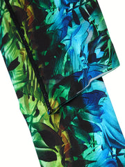 Leaf Print Yoga Leggings Workout Running Fitness Tight Pants