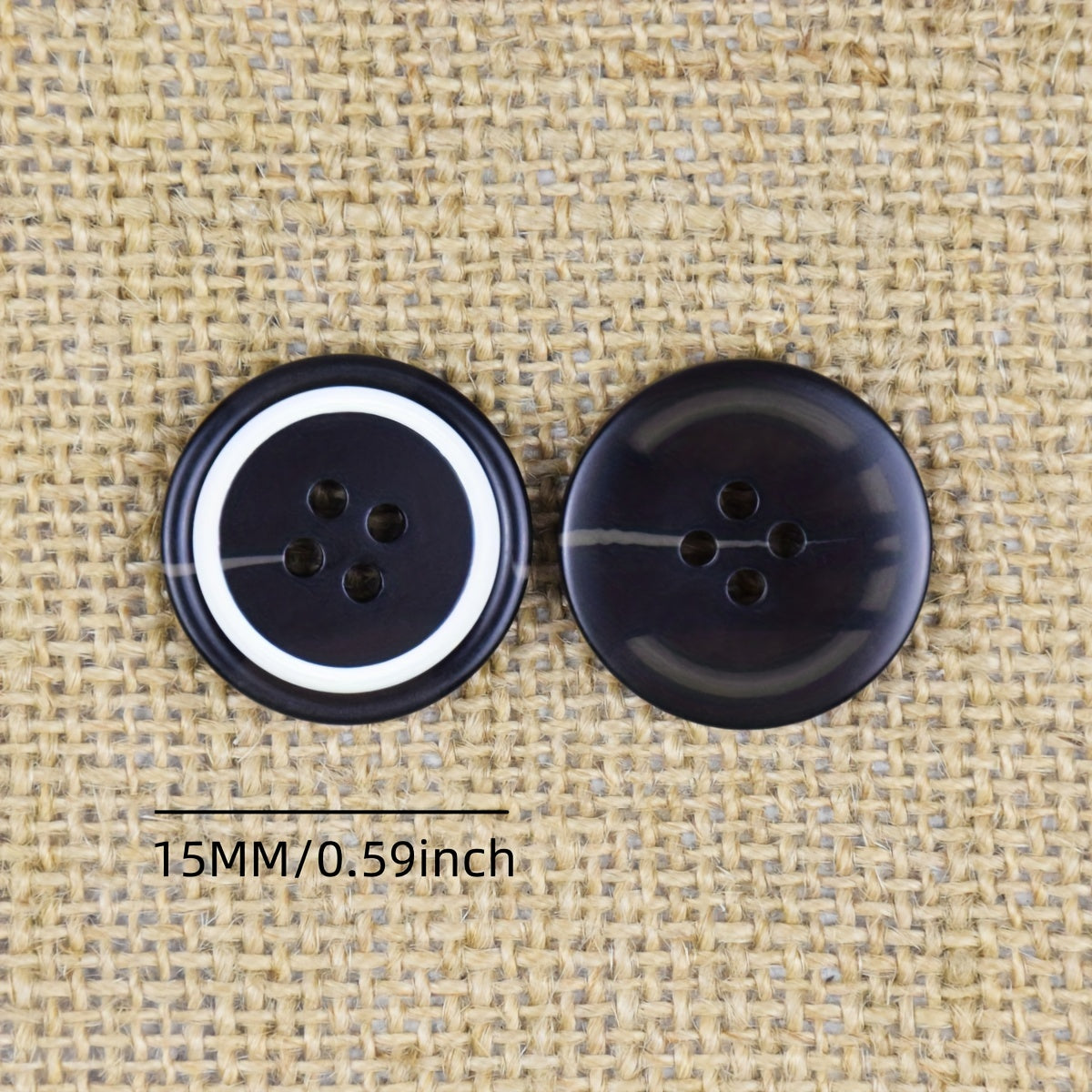 10PCS Resin Four Eye Paint Sticks Flower Buttons 610