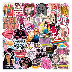 Feminist Anti-Fall Waterproof Stickers - DIY Creative Toys