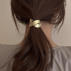 2 PCS Metal Hair Rope Twisted Metal Cross Hair Rope