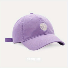Embroidered Round Label Couple Daily Duck Tongue Cap Sunshade Baseball Soft Top
