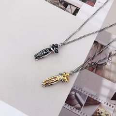 Couple Hug Pendant Necklace